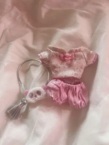 앙스타 봉제 인형 의류 이츠누이 오키가에 시리즈 차이나 디자인 세트 핑크