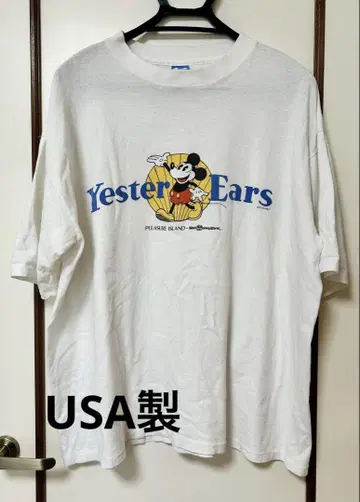 80s 90s USA제 빈티지 미키마우스 티셔츠 화이트