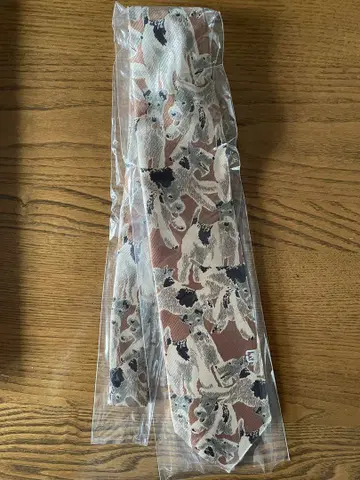 남성용 넥타이 테리어 패턴 새상품 미사용