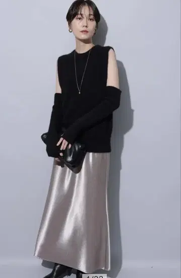 아르페쥬 스토리 새틴 스커트 새상품