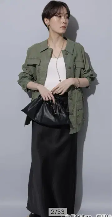 아르페쥬 스토리 새틴 스커트 새상품