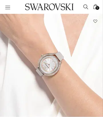 SWAROVSKI 아날로그 손목시계 실버/그레이