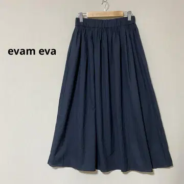 evam eva 코튼 개더 스커트 블랙 프리