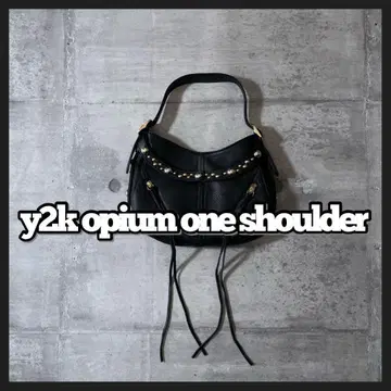 y2k opium 원숄더 호보 백 그런지