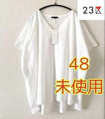 미사용 택 포함 [23구] 사이즈 48 V넥 티셔츠 빅 사이즈