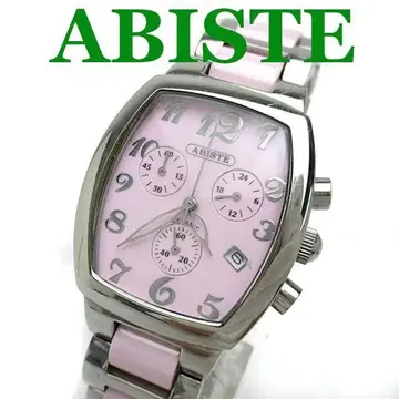 ABISTE 손목시계 세라믹 핑크 크로노그래프 토노형