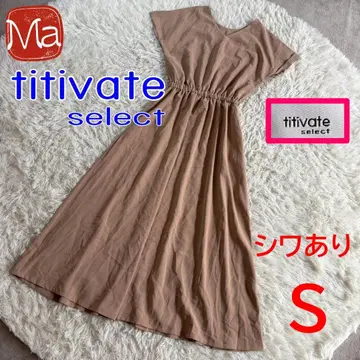 titivate select V넥 플레어 롱 원피스 S