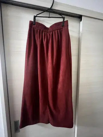 Andemiu 안데뮤 스웨이드 지퍼 라인 스커트