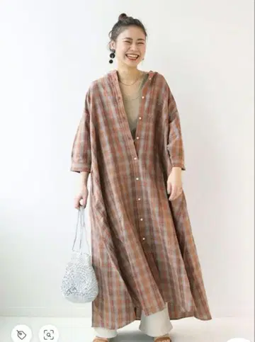 PENDLETON 펜들턴 밴드 카라 셔츠 원피스 체크