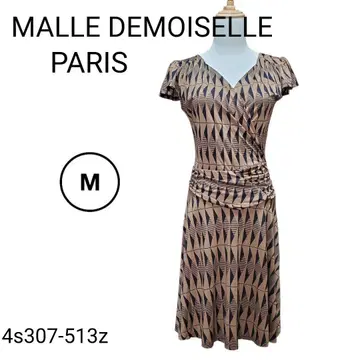 MALLE DEMOISELLE 기하학 패턴 반팔 원피스 M