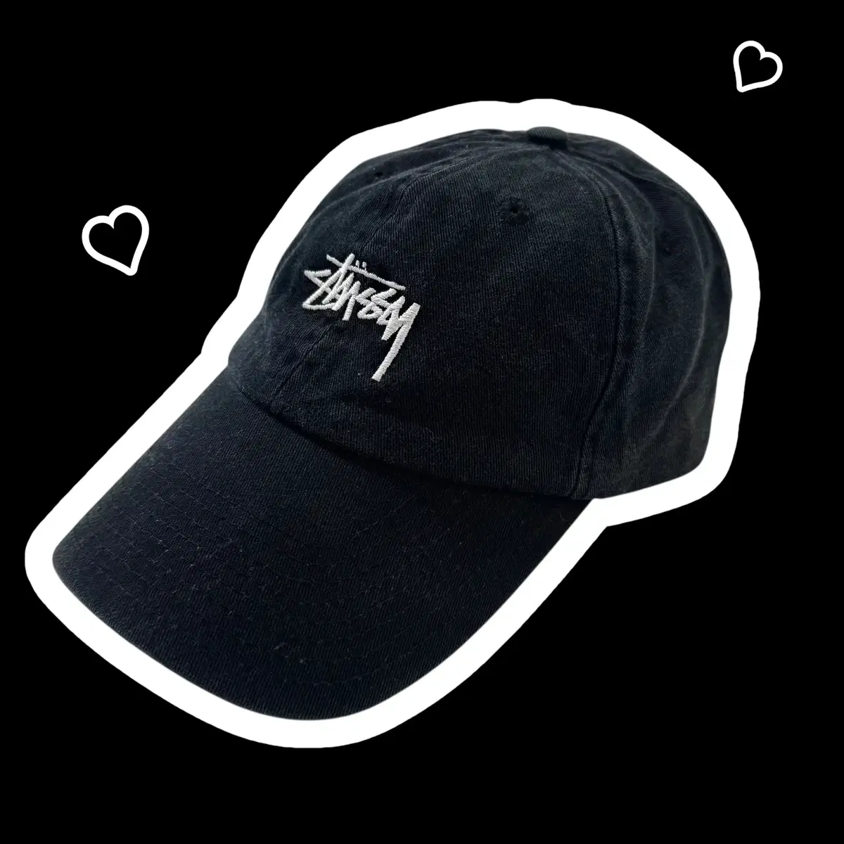 스투시 블랙 볼캡