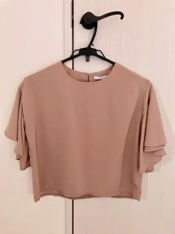 색상 핑크 소매 블라우스