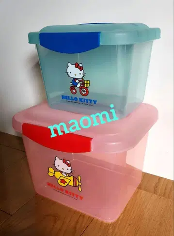 헤이세이 레트로 헬로키티 수납 박스 2개 세트