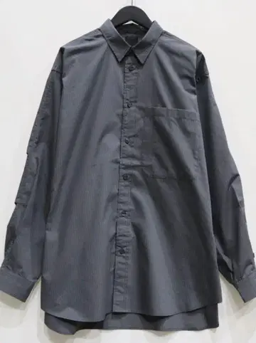 TECH REGULAR STRIPE SHIRT CHARCOAL M 사이즈