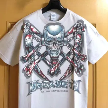 메가데스 MEGADEATH 밴딩 락 메탈 티셔츠 카피라이트 포함