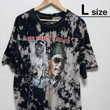 Juicy J 티셔츠 L 타이다이 무늬 블랙 래퍼 힙합 구제 의류