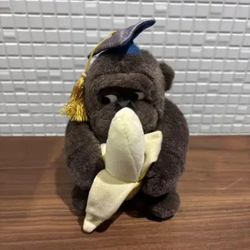 쇼와 레트로 고릴라 봉제 인형 바나나