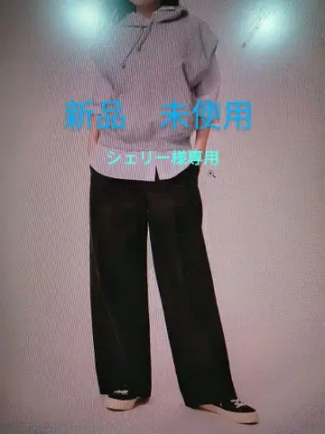 유니클로 유니클로 새상품 미사용 블랙 와이드 팬츠