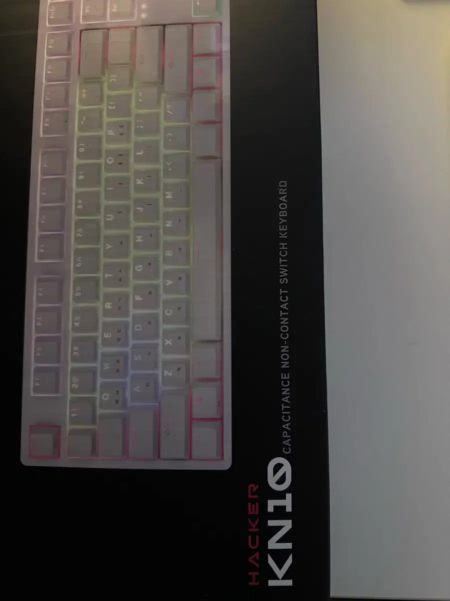 Abko HACKER KN10 PBT RGB Non-Contact Keyboard 45g White