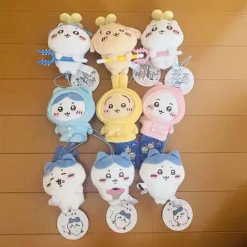 치이카와 손가락 끝 퍼펫 봉제 인형 파자마 파티 3개 세트