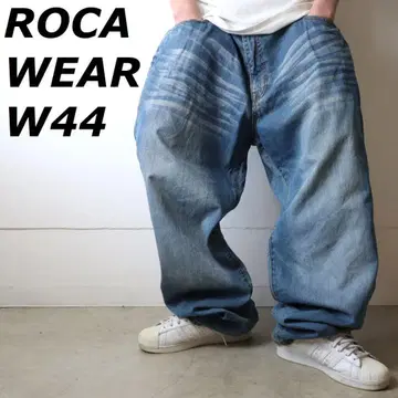 ROCAWEAR 로카웨어 데님 디자인 와이드 자수 로고 W44