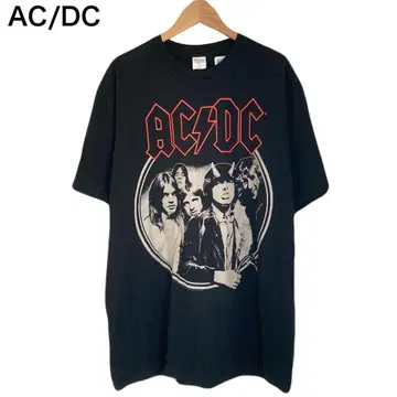 ac/dc 밴드 티셔츠 락 프린트 반팔 블랙 빅 XL