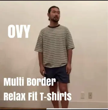 OVY Multi Border Relax Fit 티셔츠 m 사이즈