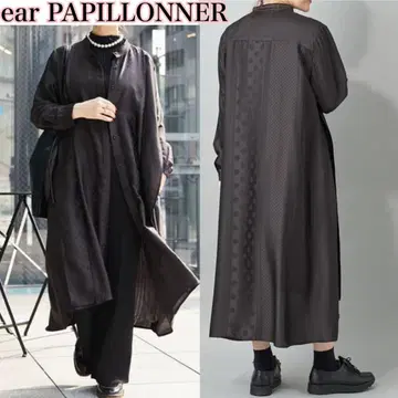 ear PAPILLONNER 이아파피요네 멀티 도트 셔츠 블랙