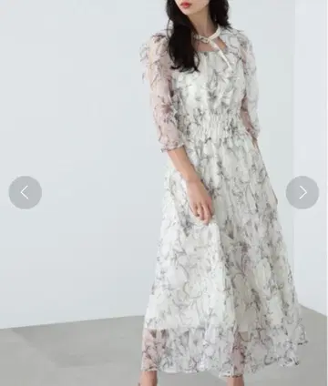 JILLbyJILLSTUART 릴리 프린트 셔링 원피스