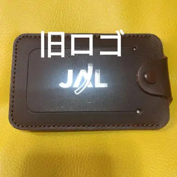 JAL 구 네임택 천연 가죽