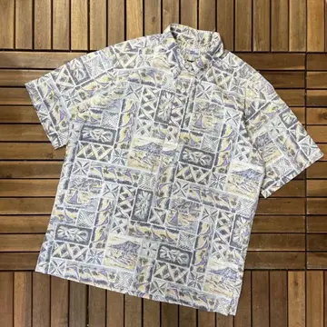 90s USA제 reyn spooner 하프 버튼 버튼 다운 셔츠