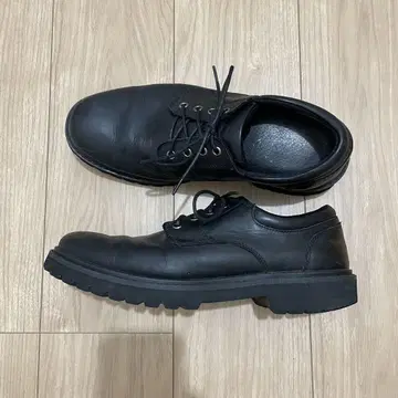 호킨스 US9 블랙 가죽 신발 레이스업