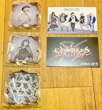 RADIO EVA 아크릴 키링 3개 세트 라디오 에반게리온 덤 카드