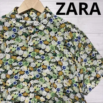 ZARA 자라 레귤러 카라 셔츠 꽃무늬 M 사이즈