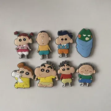 크레용 신짱(짱구는 못말려(크레용 신짱)) 푹신한 러버 마그넷 3종