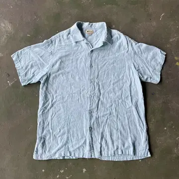 Haggar 린넨 레이온 자수 셔츠