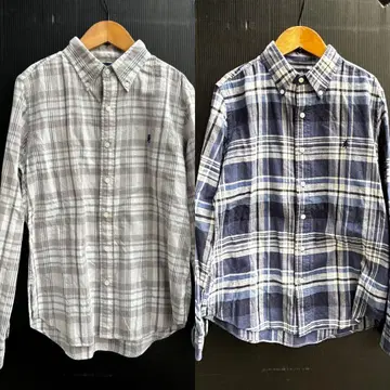 Gymphlex 체크 무늬 버튼 다운 셔츠 2장 세트 size12
