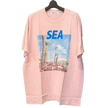 새상품 WIND AND SEA 사진 티셔츠 핑크