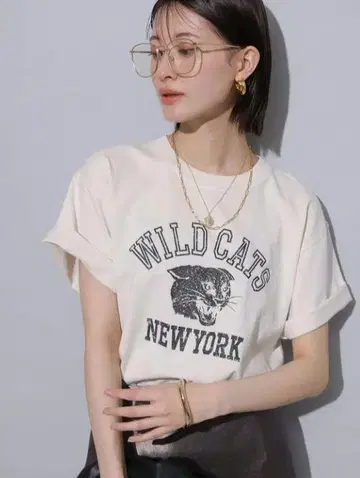 아르페쥬 스토리 [새상품, 택 포함] WILDCATS 티셔츠 오프 화이트