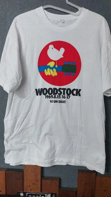 우드스탁 25주년 티셔츠 woodstock 싱글 스티치