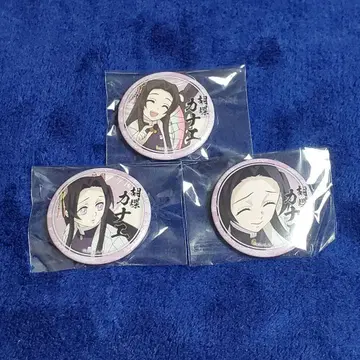 귀멸의 칼날 ufotable 카페 그림 두루마리 캔뱃지 나비 카나에 3종