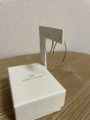 maderu jewelry 10K 골드 후프 귀걸이 약 3cm