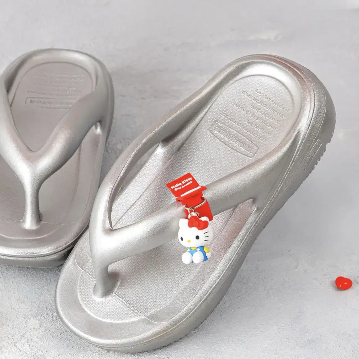 ★Taw&Toe x Sanrio★Zerovity Plumpy Hello Kitty Set Silver W Taw&Toe x Sanrio Flip Flop Zerovity Plumpy Hello Kitty