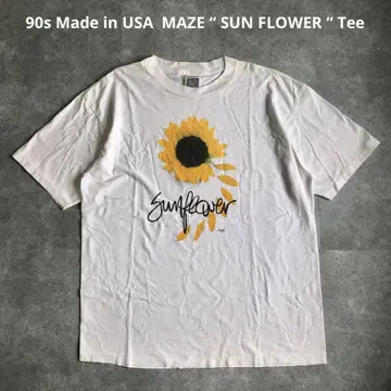 1994s USA제 메이즈 해바라기 티셔츠 아트 썬플라워 MAZE