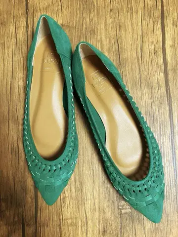 루타론 포인트드 사시메쉬 플랫 펌프스 24cm [새상품급]
