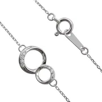 팔찌 K10WG 다이아몬드 0.03ct 18cm