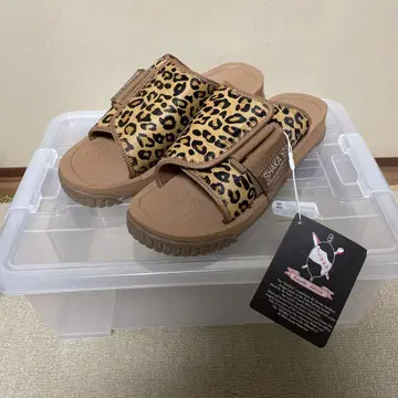 SHAKA 샌들 샤카 레오파드 무늬 레오파드 슬리퍼 슬립온 브라운