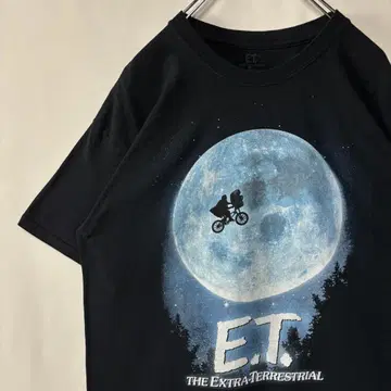 E.T 무비 티셔츠 스필버그 블랙 L 사이즈 구제 의류 영화 SF