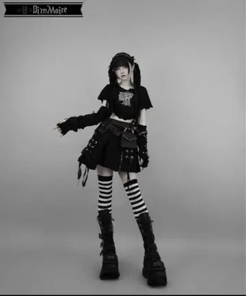 DimMoire/데님 랩 미니 스커트/블랙/M 사이즈