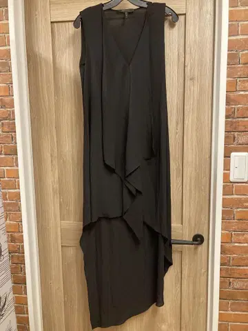 BCBG MAXAZRIA 비대칭 롱 원피스/XXS/블랙
